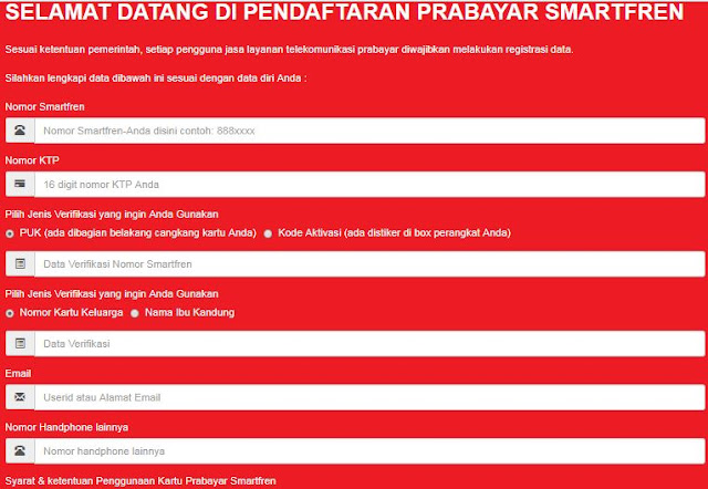 Cara Daftar atau Registrasi Kartu Smartfren Prabayar Perdana atau Pelanggan Lama 
