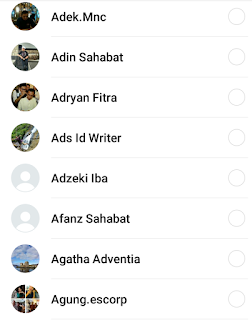 Cara Share Status WA Terbaru Pilih Contact 